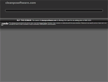 Tablet Screenshot of cleanpcsoftware.com